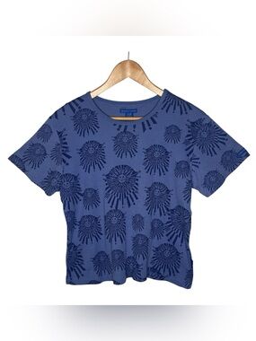 Y2K Vintage Cirque de Soleil Blue Celestial Print Short Sleeve Graphic Tee